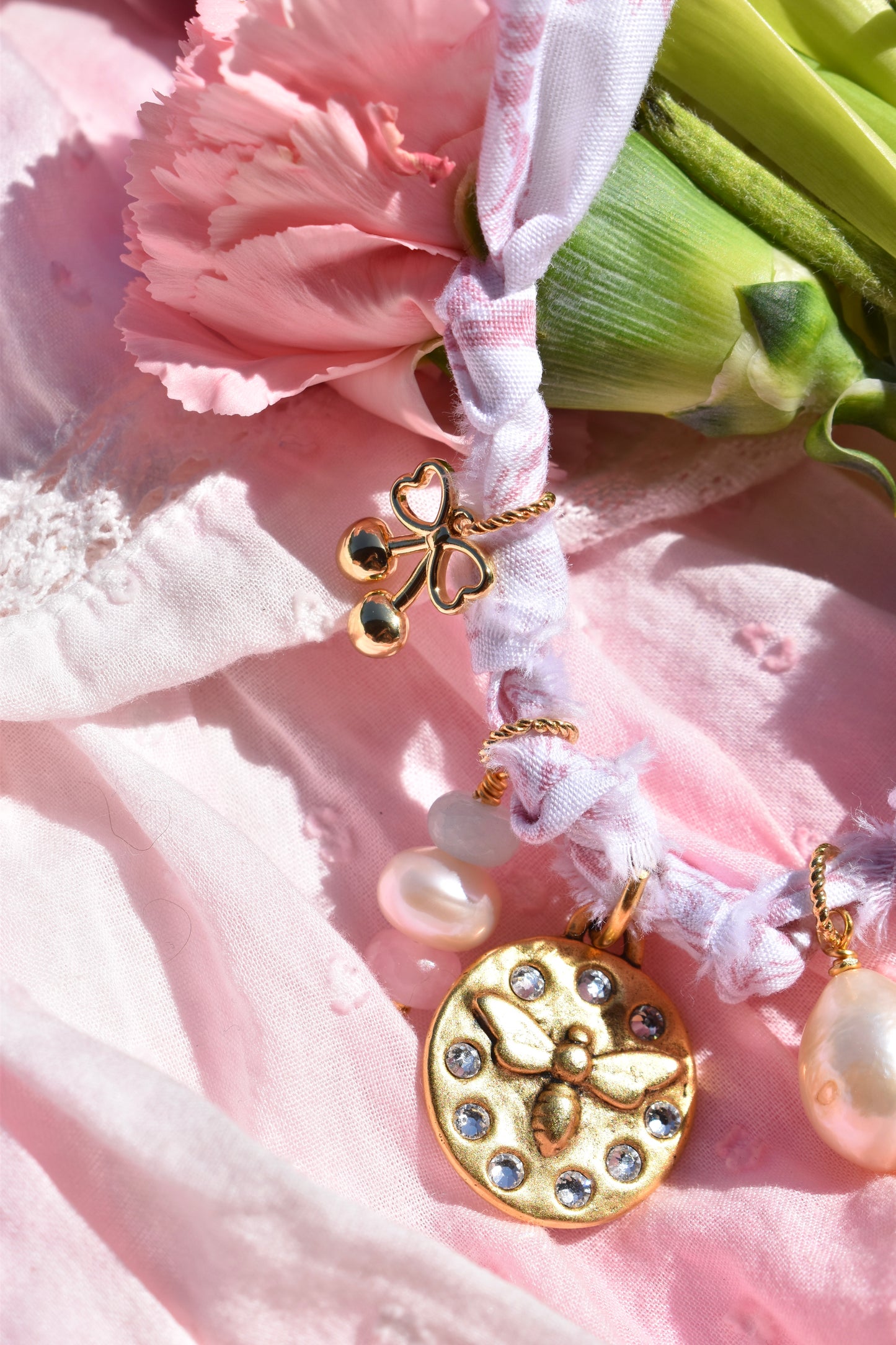 Fawn Fabric Charm Necklace