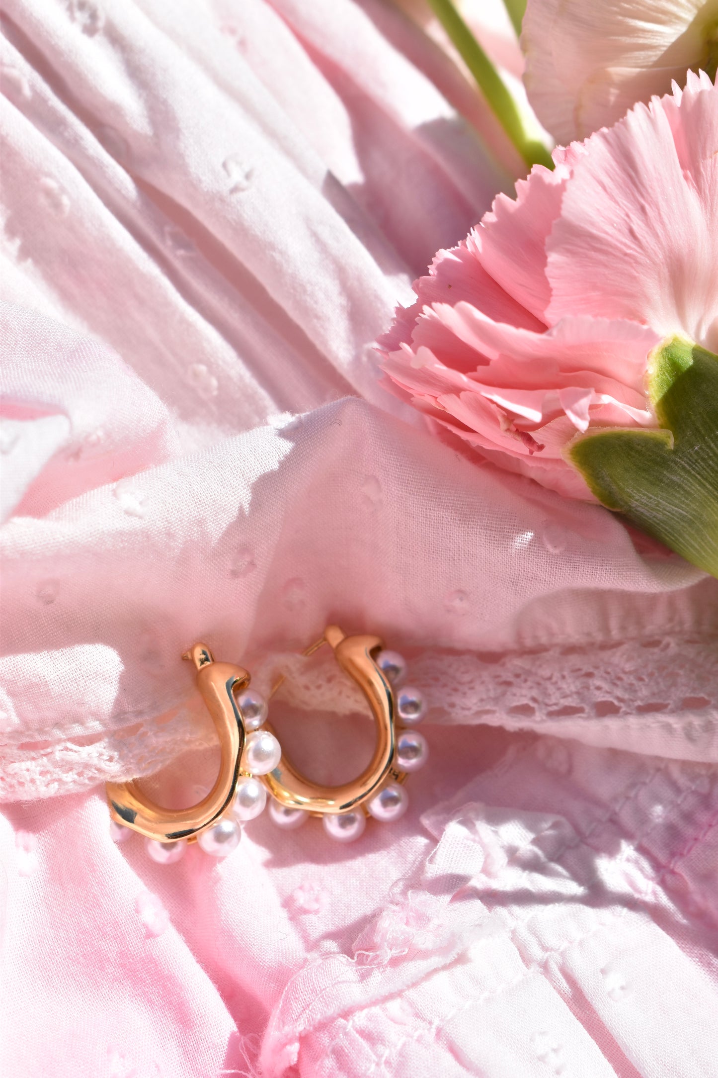 Primrose Pearl Hoops