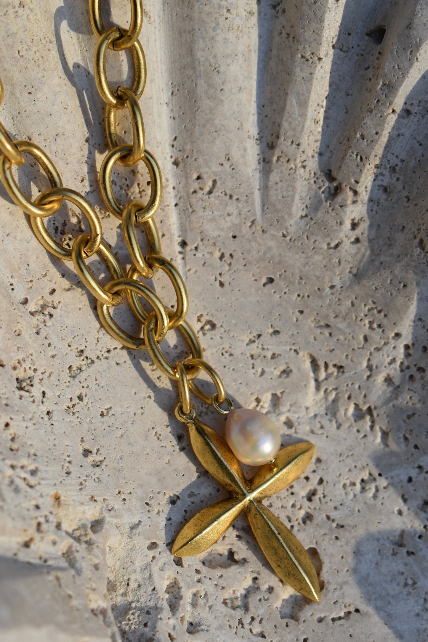 Faith Filled Vintage Cross Charm Necklace