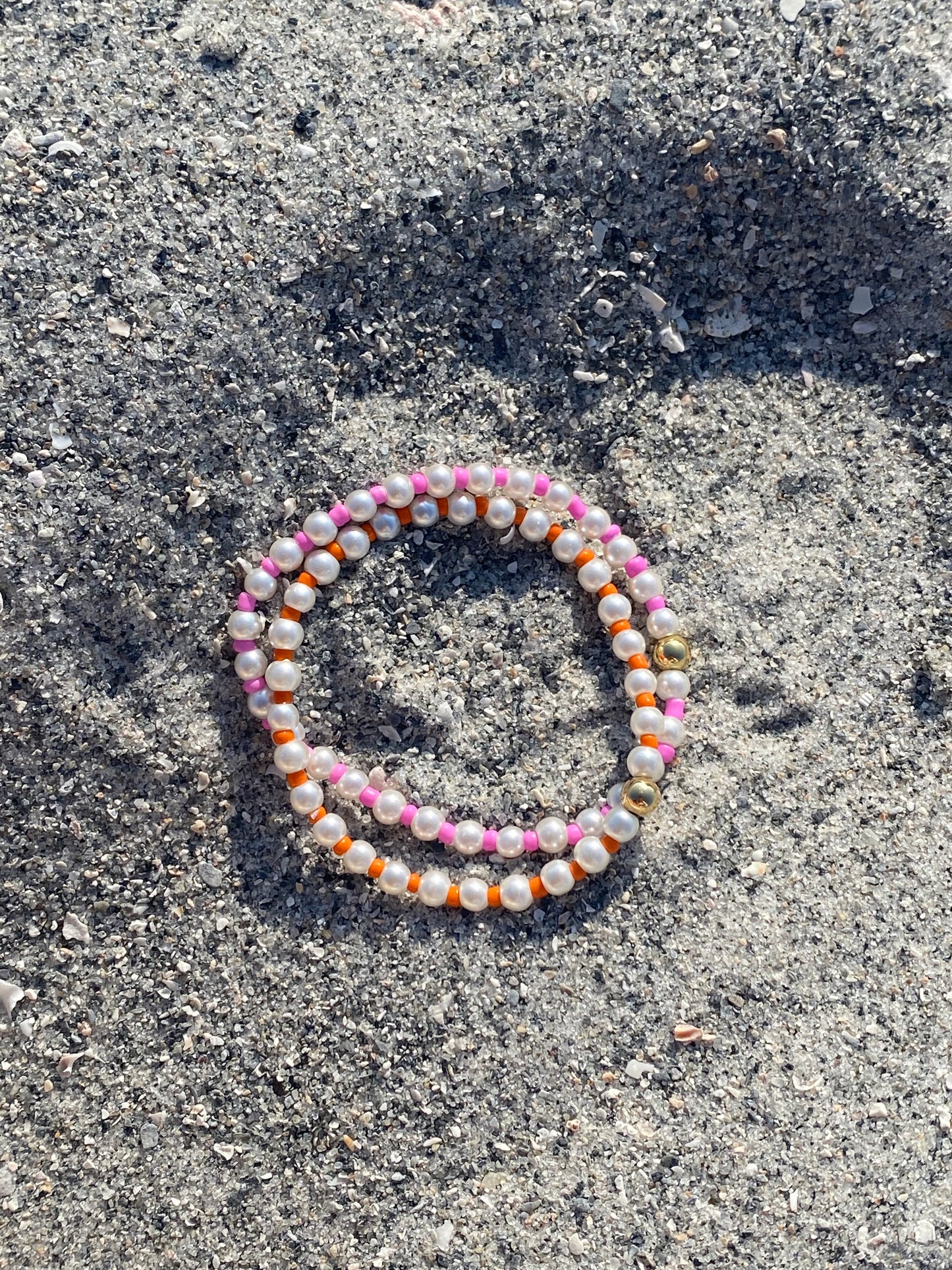 Creamsicle bracelet set of 2