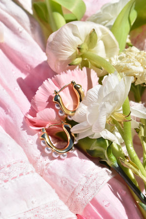 Primrose Pearl Hoops