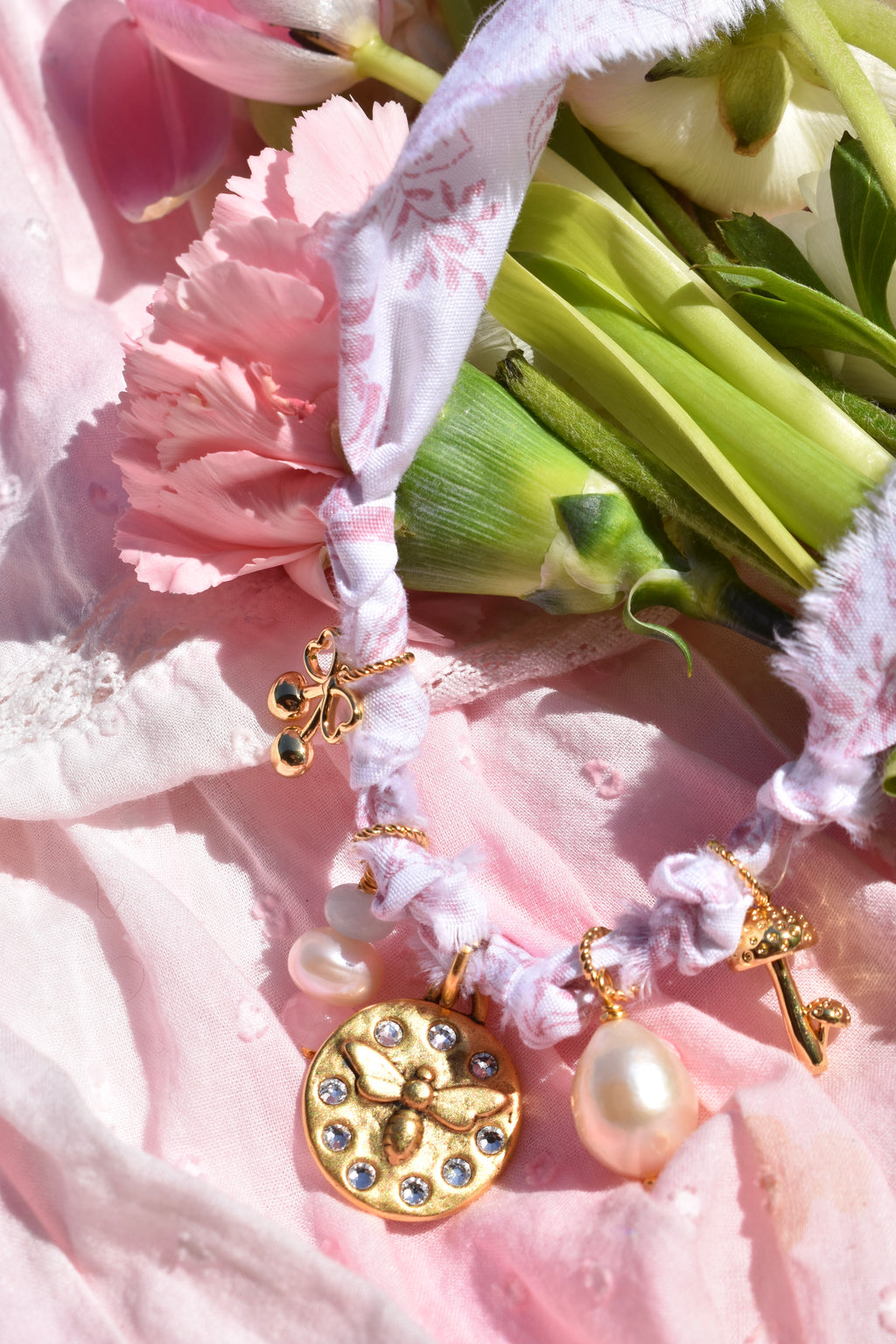 Fawn Fabric Charm Necklace