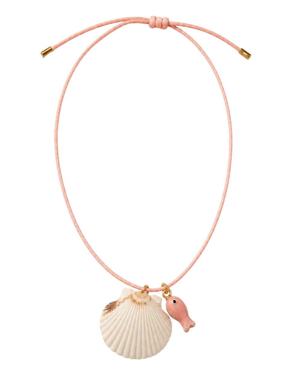 Peach Sand Charm Necklace