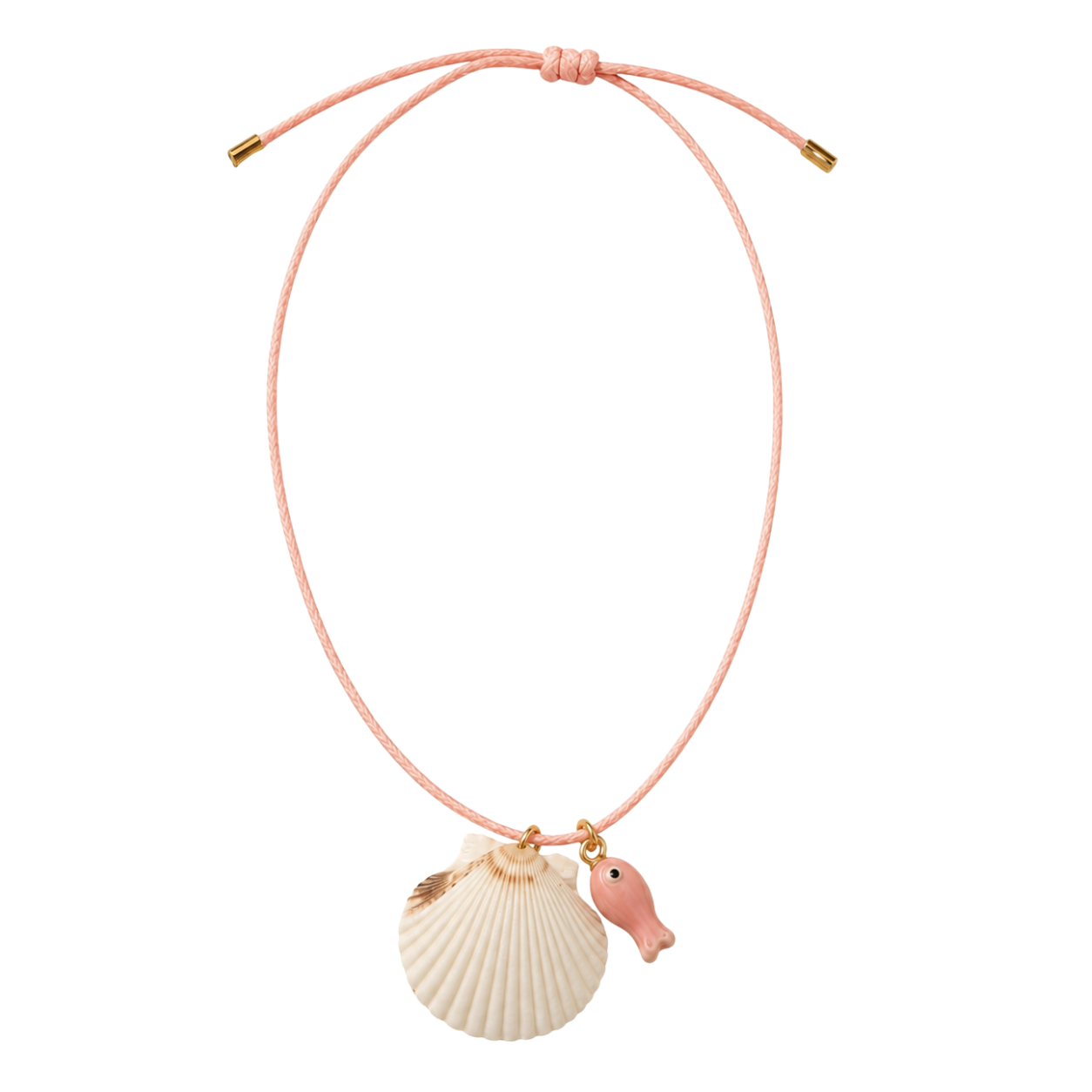 Peach Sand Charm Necklace
