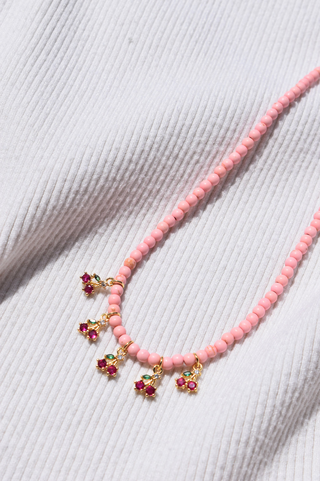 Cherry Drop Charm Necklace