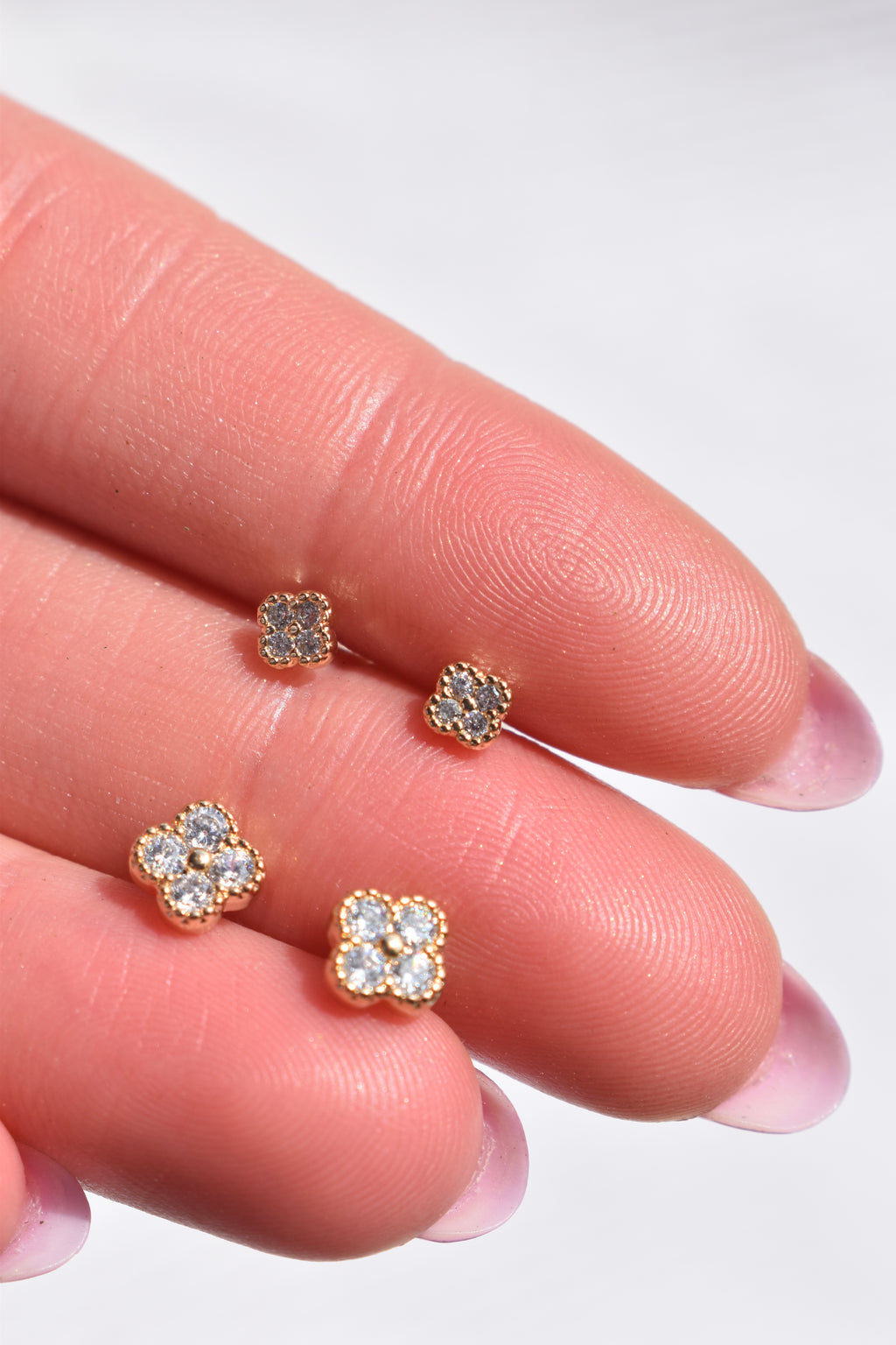 Golden Quatrefoil Studs