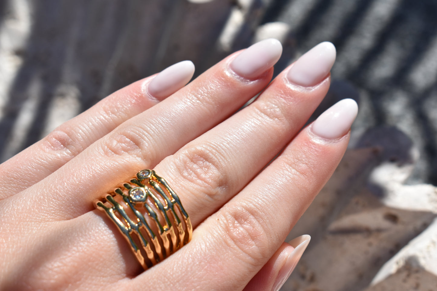 Paulina statement ajustable ring