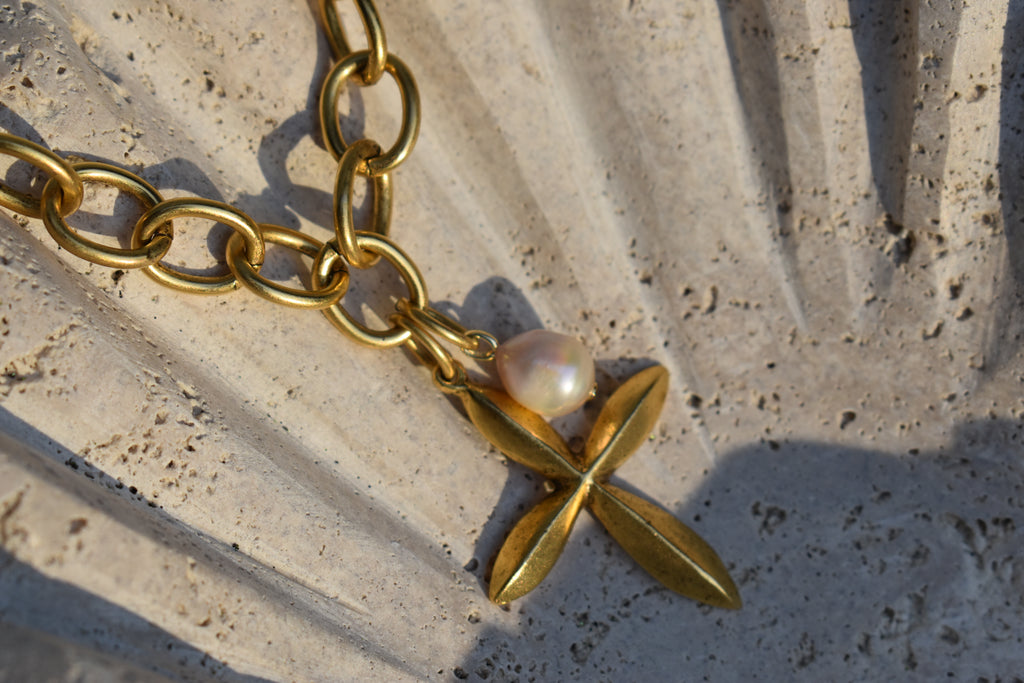 Faith Filled Vintage Cross Charm Necklace