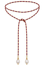 The Gameday Wrap Necklace - Striped