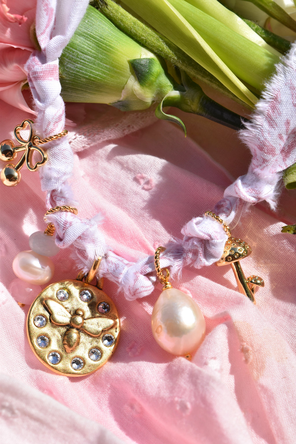 Fawn Fabric Charm Necklace