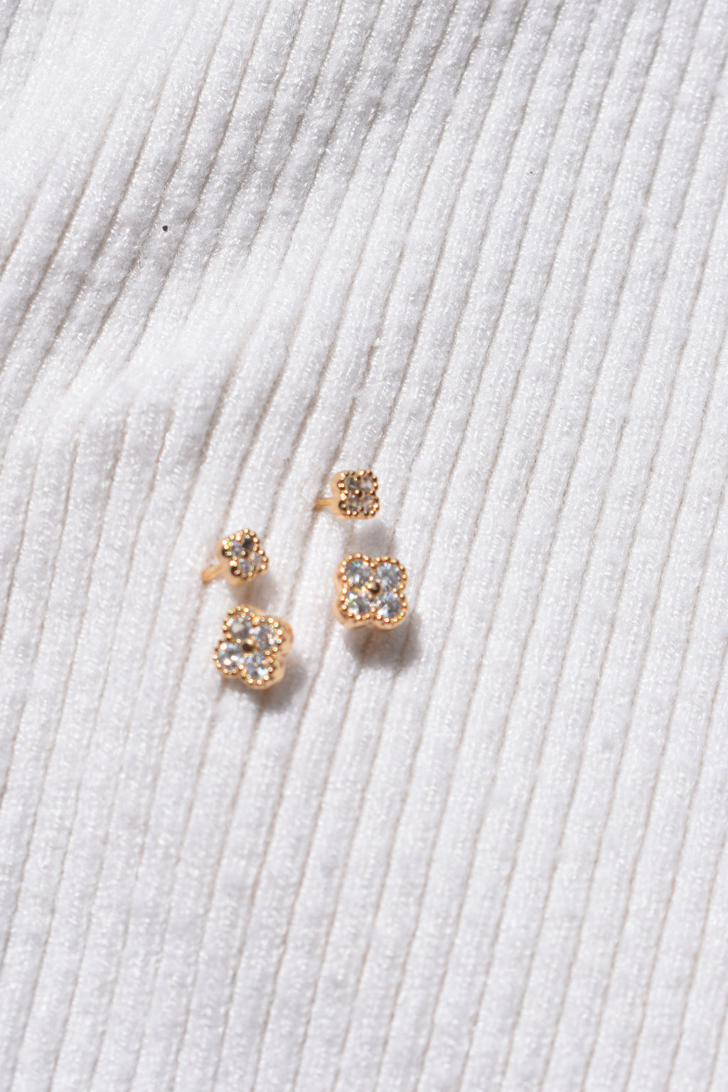 Golden Quatrefoil Studs