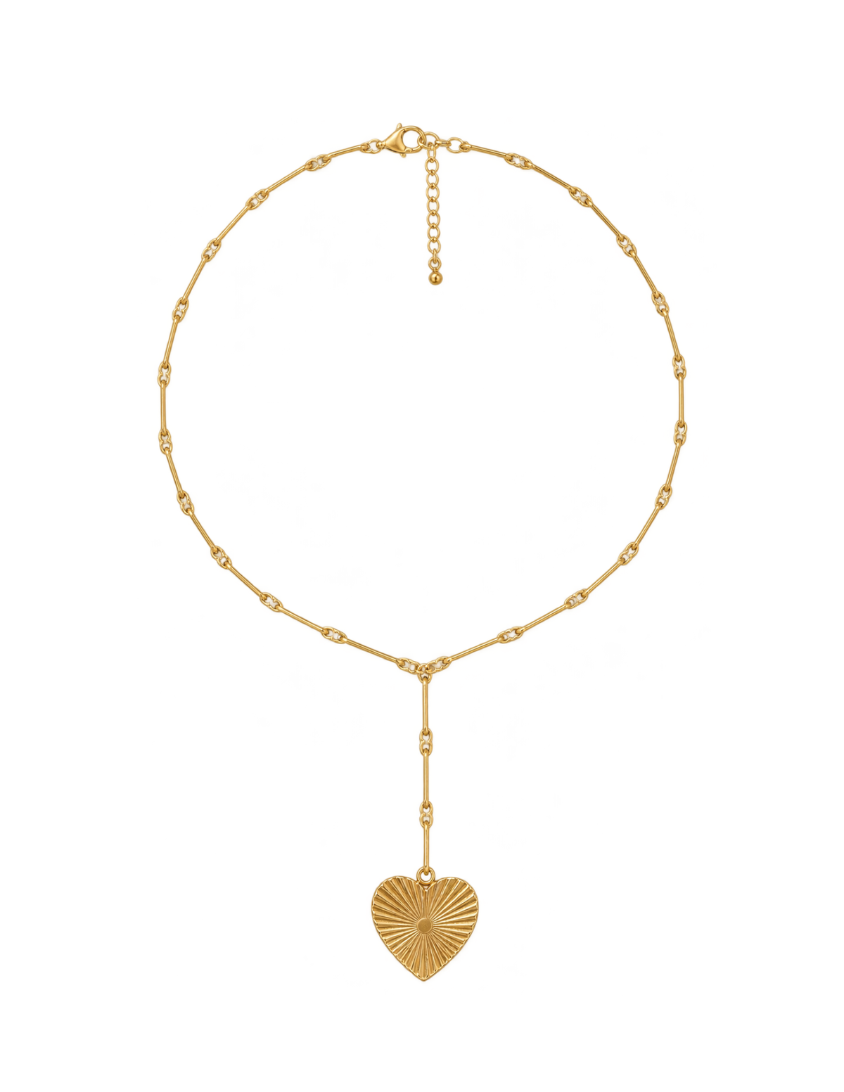 Golden Love Lariat Necklace