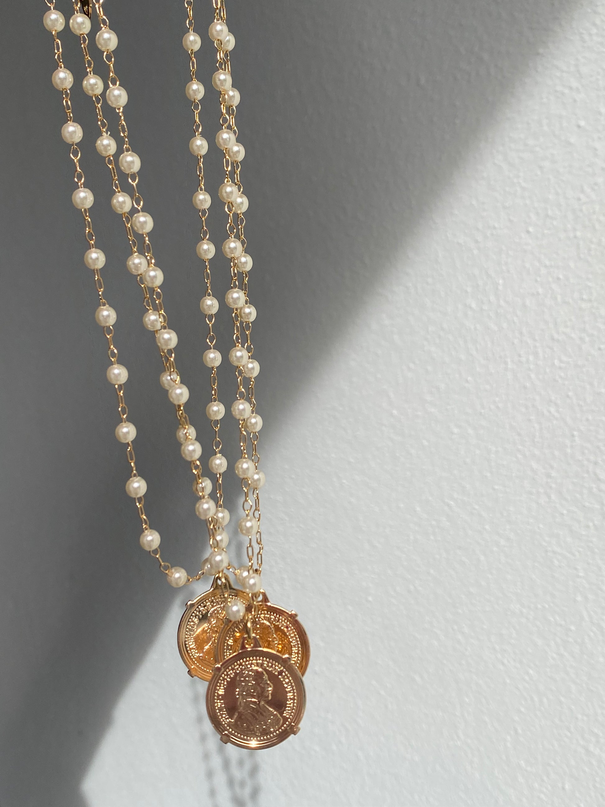 Stacked coin necklace discount