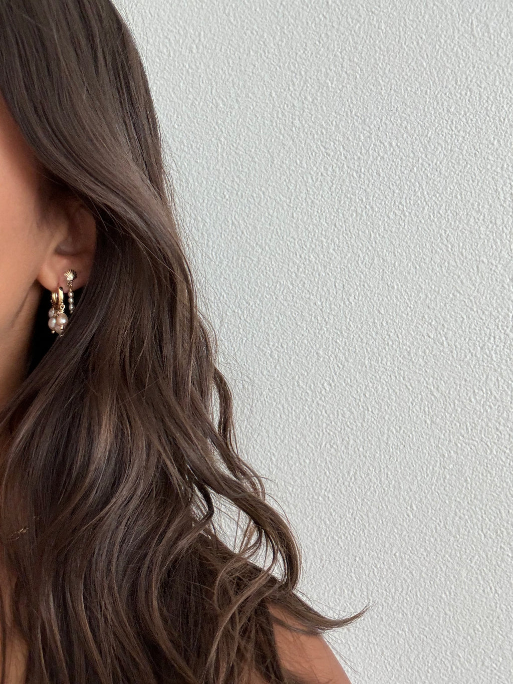 Ava’s Signature Dangly Pearl Hoops