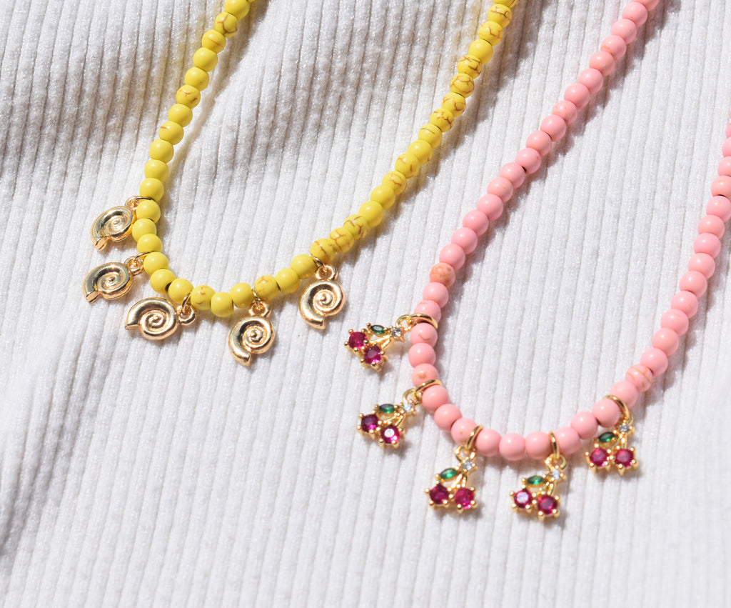 Cherry Drop Charm Necklace