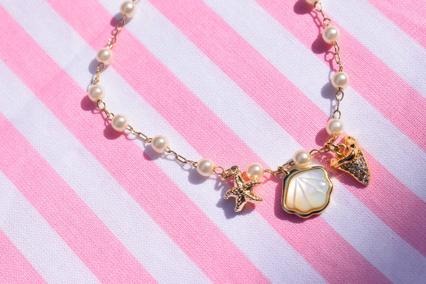 Rae Pearl Charm Bracelet