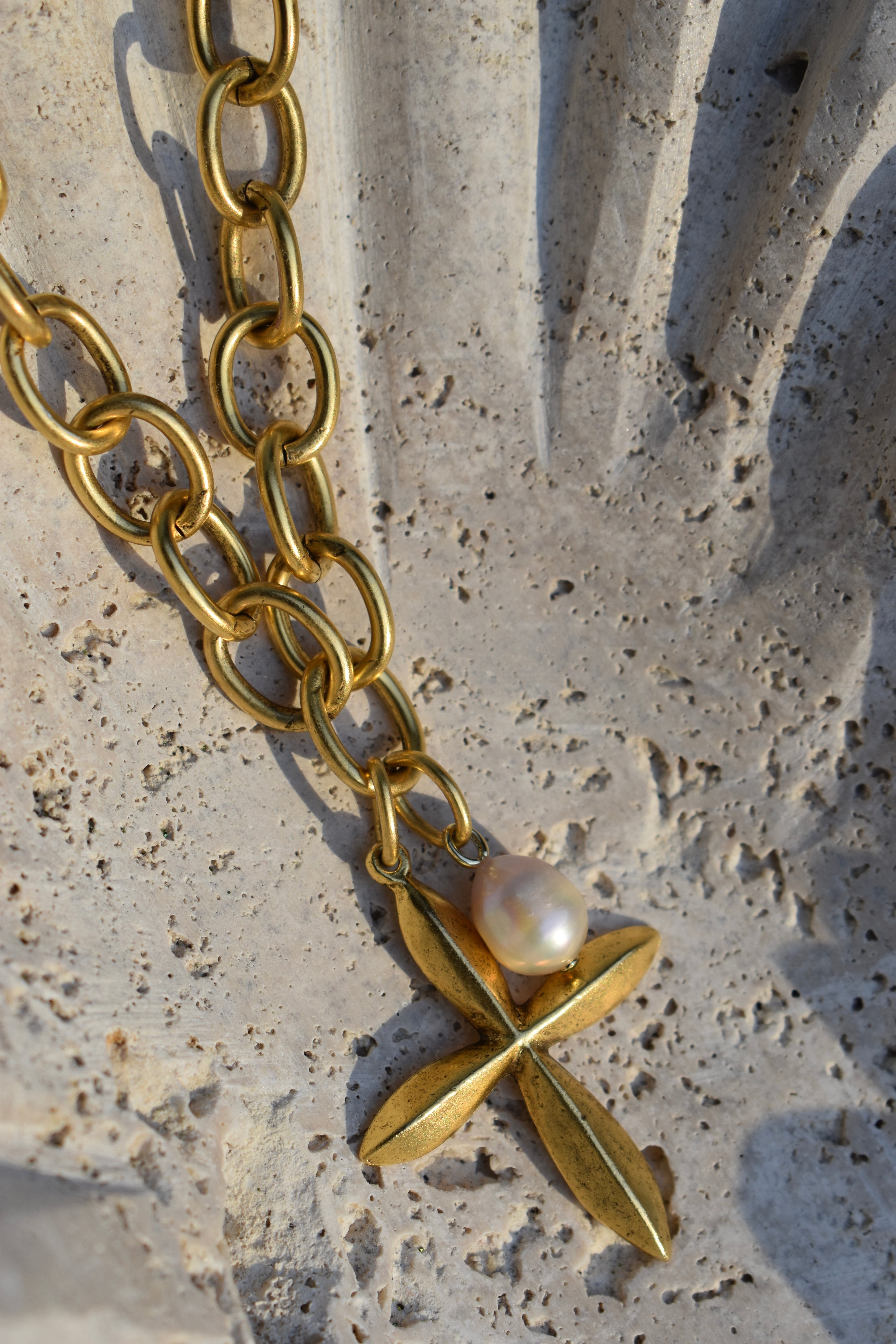 Faith Filled Vintage Cross Charm Necklace
