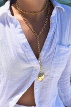 Innamorata Heart Lariat Necklace
