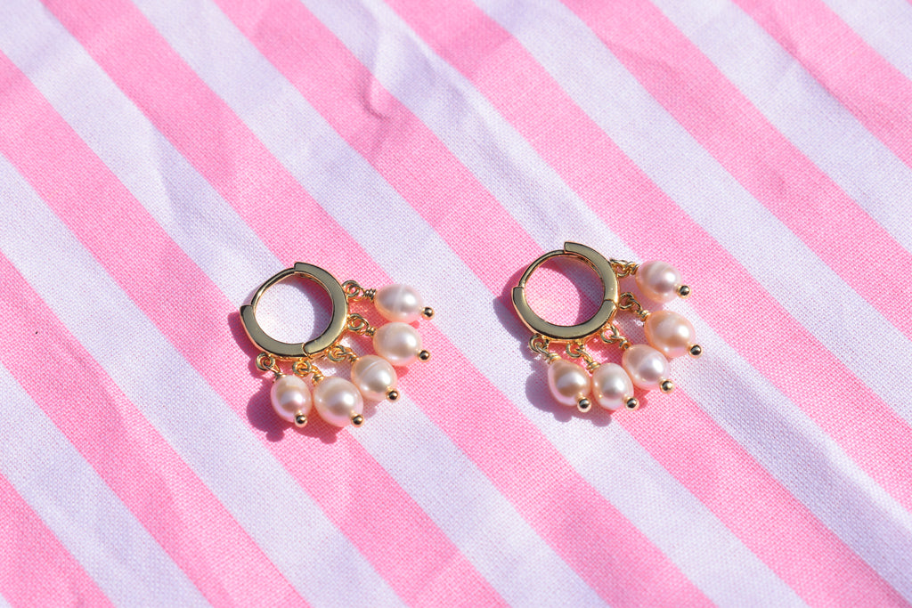 Ava’s Signature Dangly Pearl Hoops