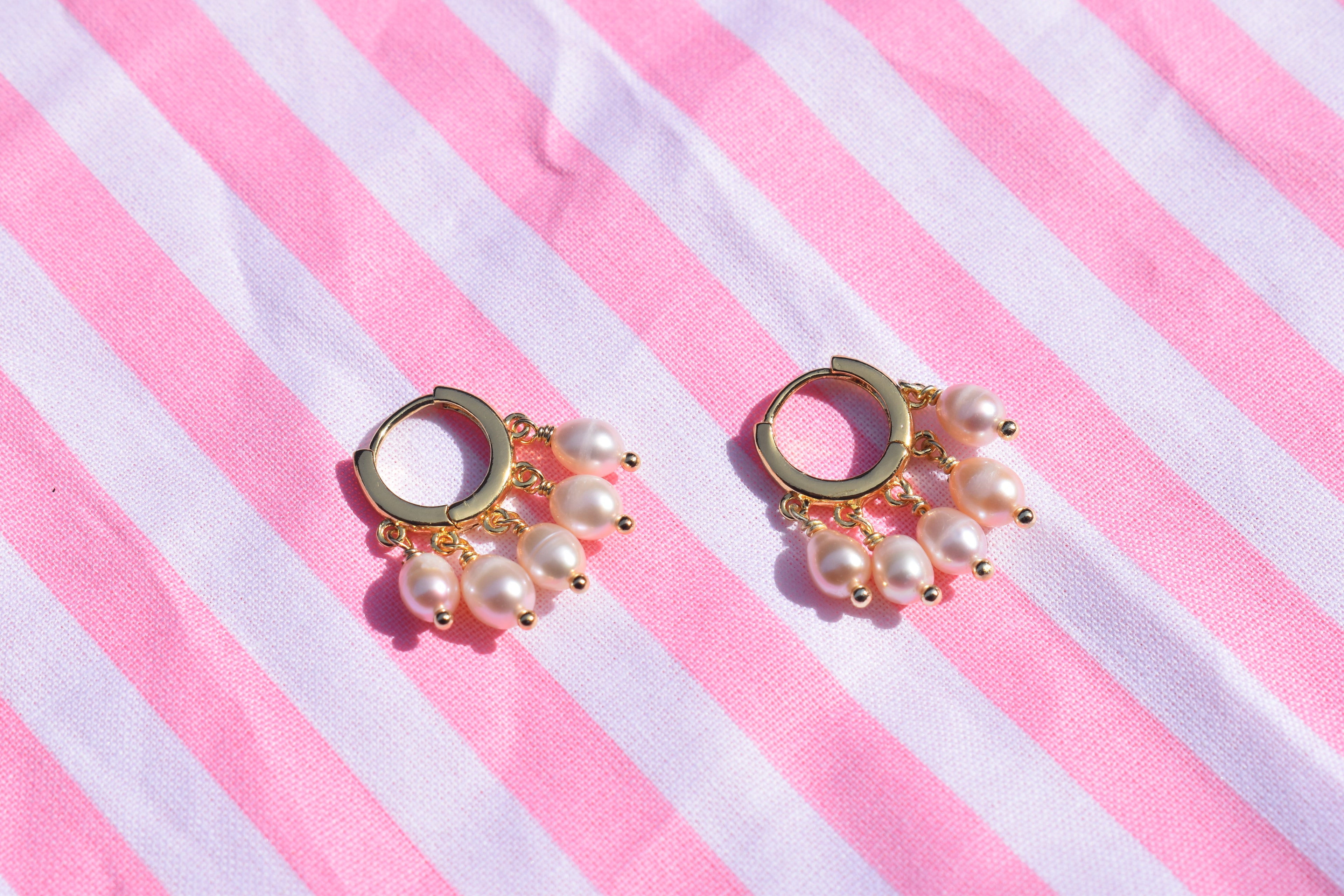 Ava’s Signature Dangly Pearl Hoops