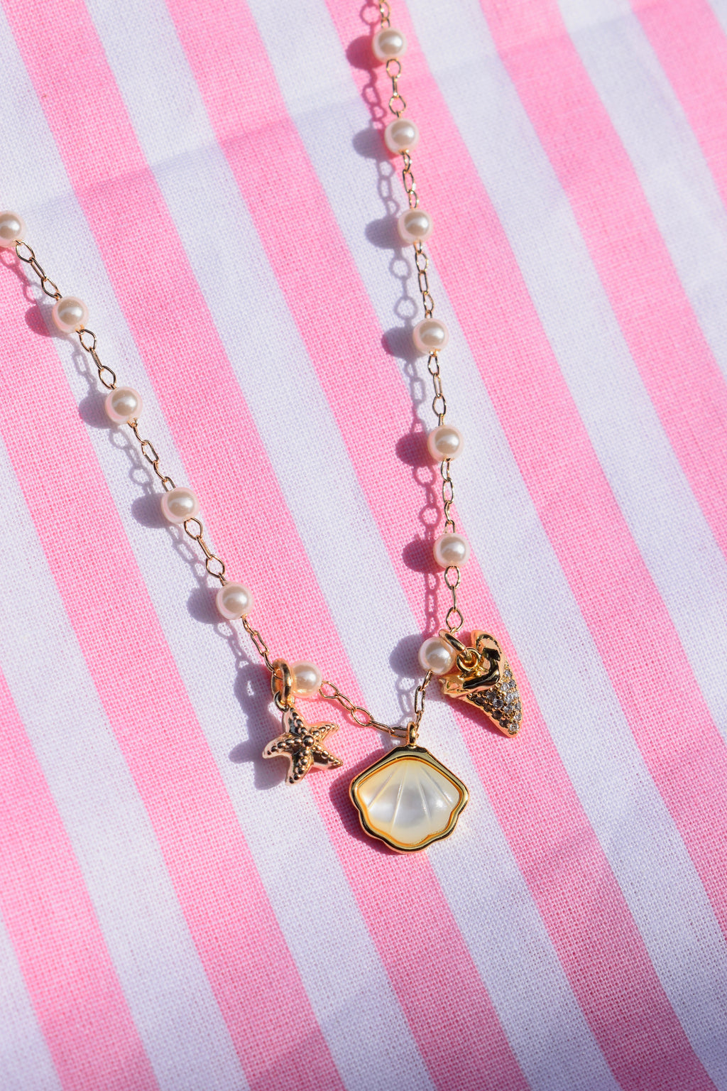 Rae Pearl Charm Necklace