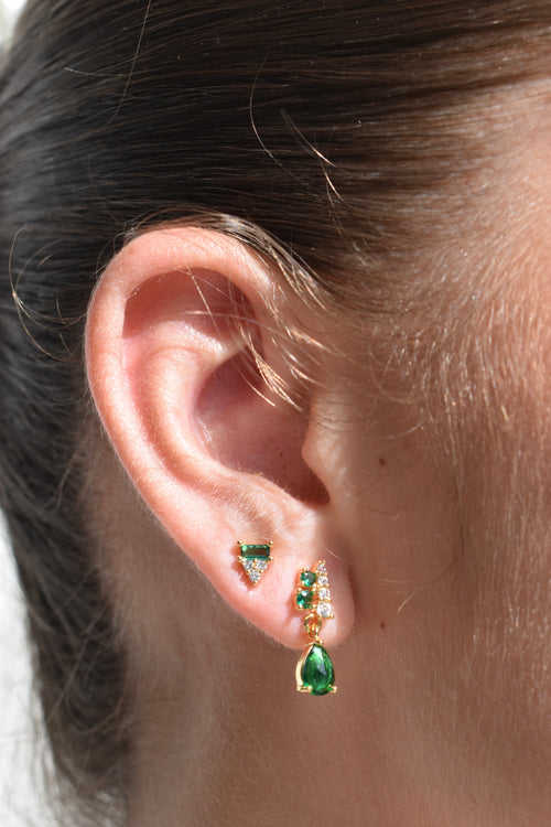 Emerald Green Stud Set of 2