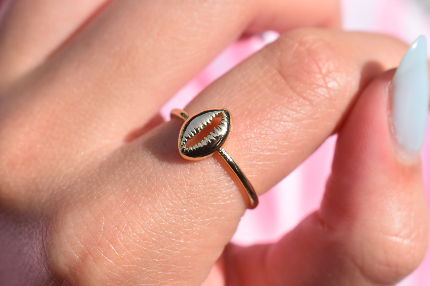 Coastal Cowrie Shell Ring