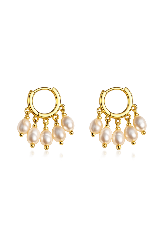 Ava’s Signature Dangly Pearl Hoops