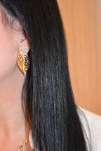 Golden Leaf Statement Earrings