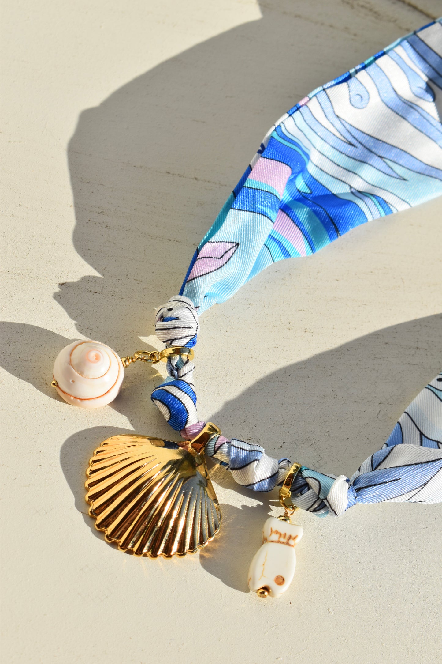 Medterranean Chic Fabric Necklace