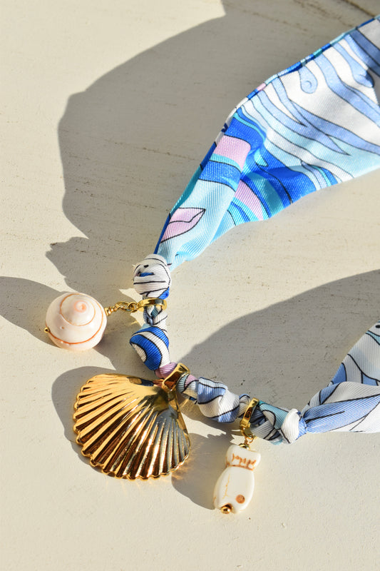 Medterranean Chic Fabric Necklace