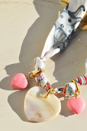 Oasis Blush Fabric Necklace