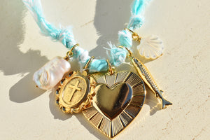 Sardina Fabric Charm Necklace