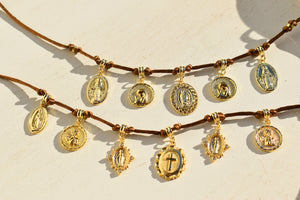 Mary Medallion Chord Necklace