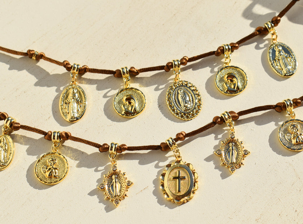 Mary Medallion Chord Necklace
