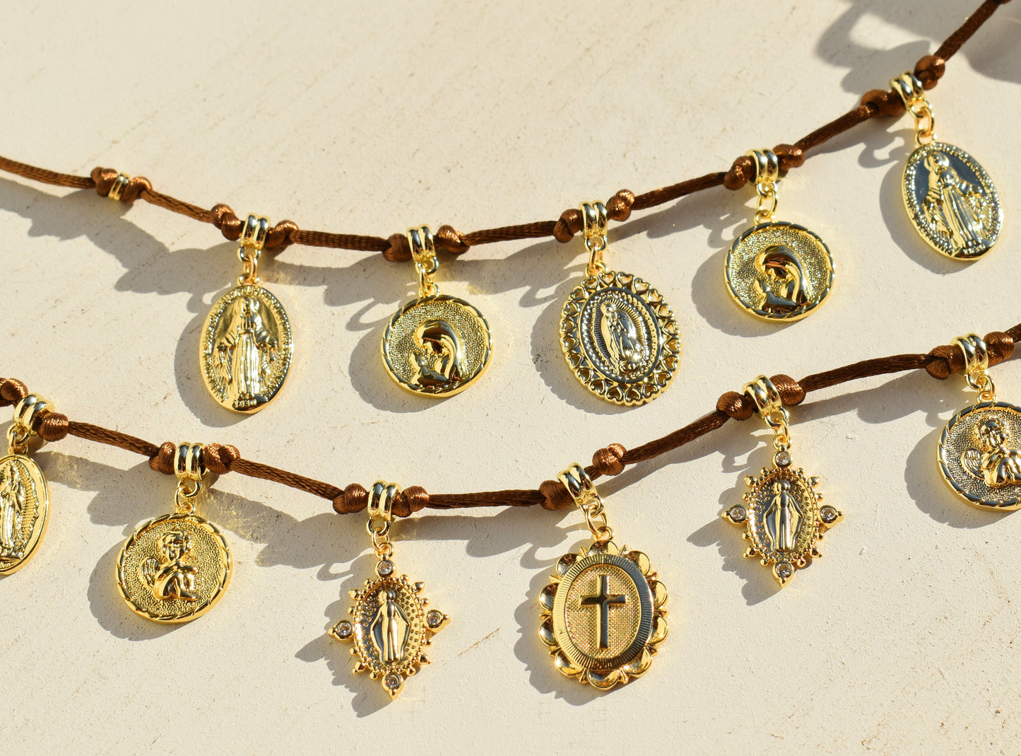 Mary Medallion Chord Necklace