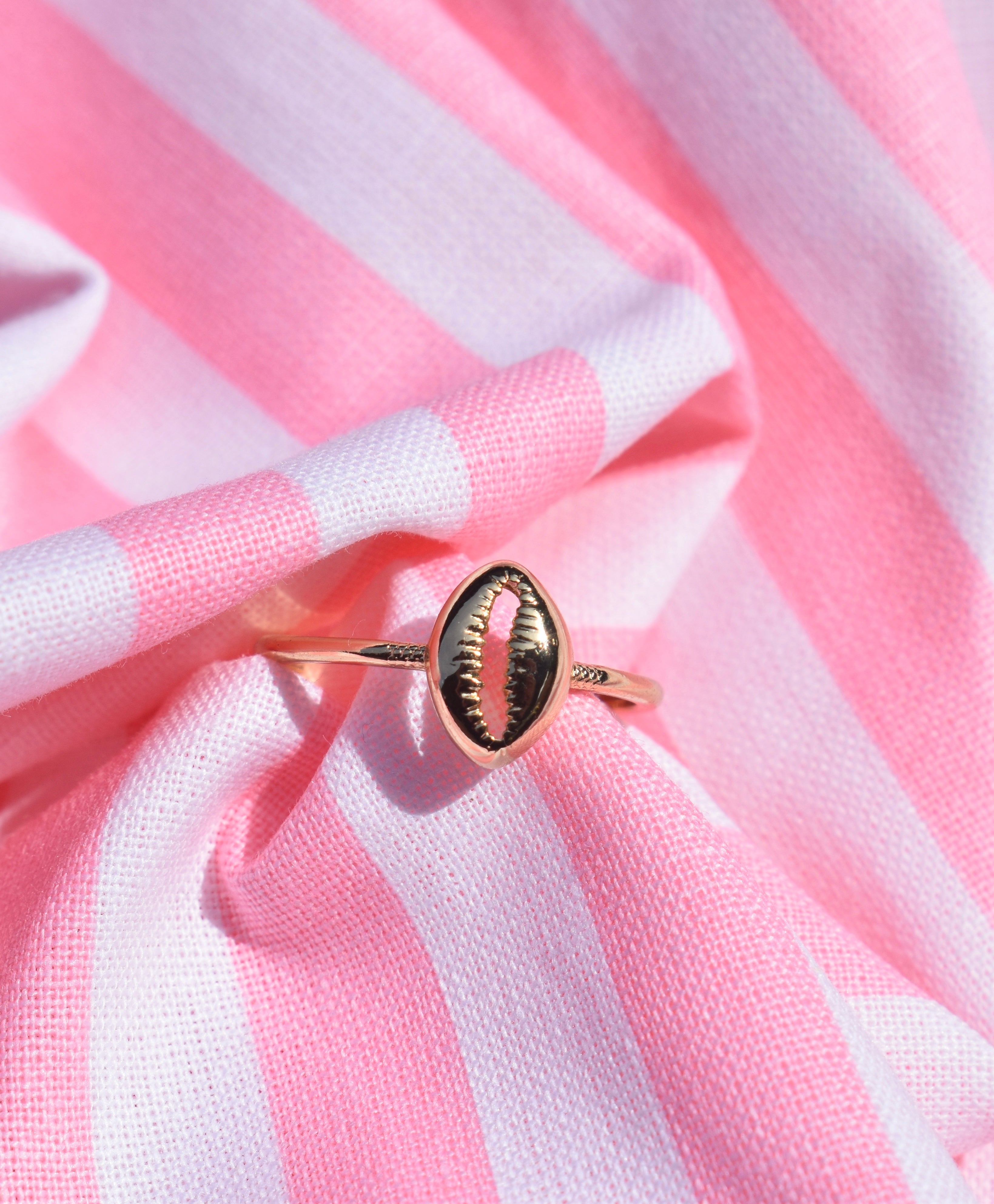 Coastal Cowrie Shell Ring