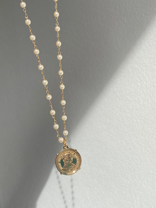 Italian coin necklace