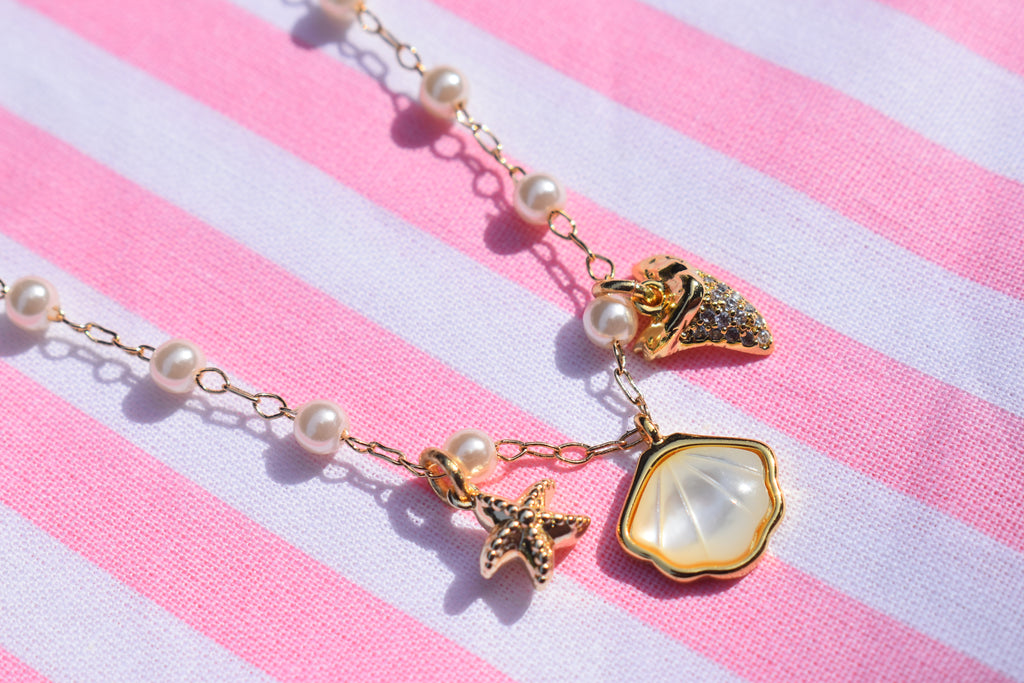 Rae Pearl Charm Necklace