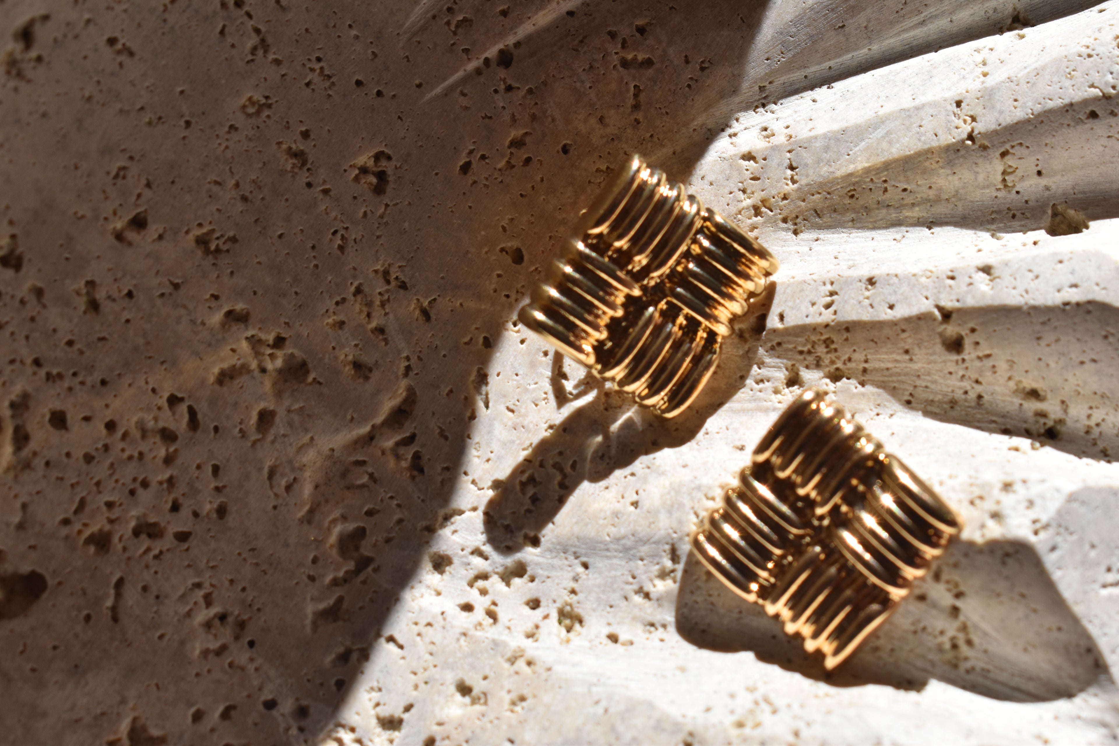 Chloe Statment Square Studs