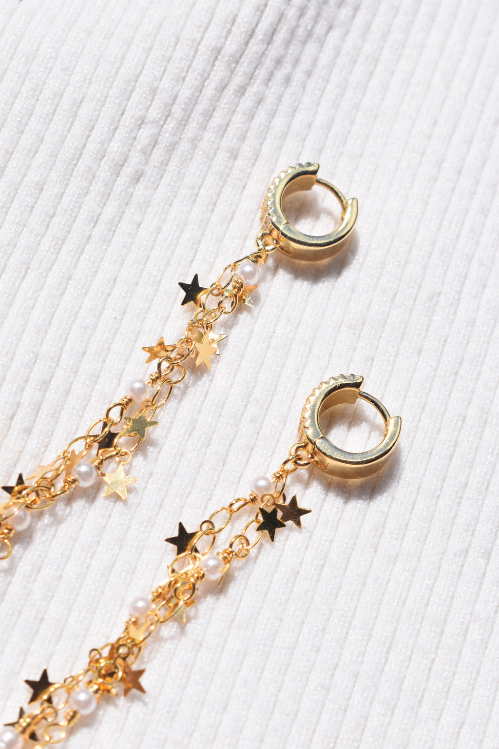 Star Sparkle Dangle Earrings