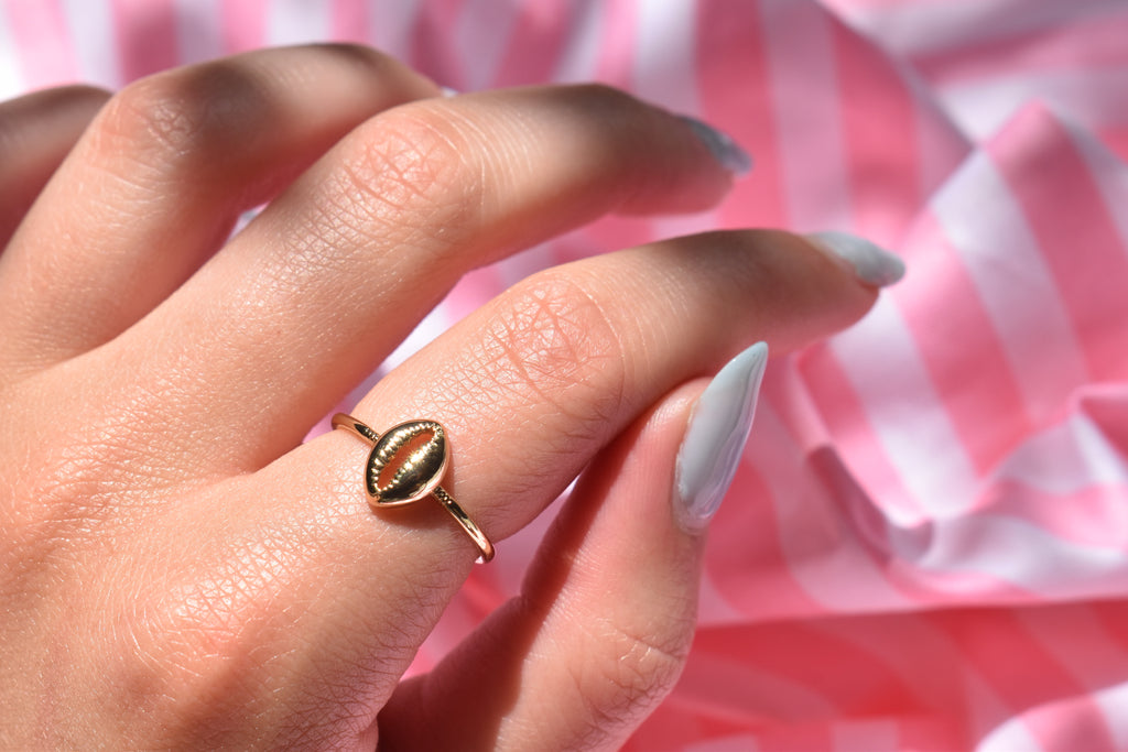 Coastal Cowrie Shell Ring