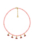 Cherry Drop Charm Necklace