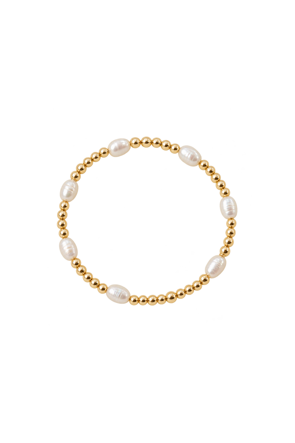 Pearly gold bracelet