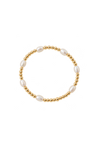 Pearly gold bracelet