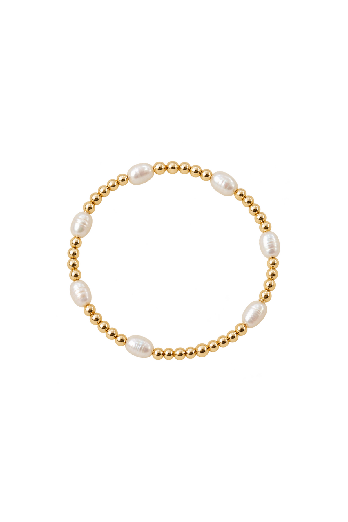 Pearly gold bracelet