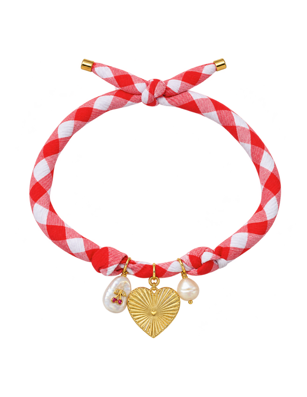 Summer Picnic Fabric Necklace